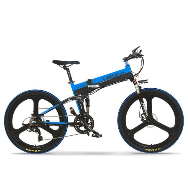 26 Inch Lankeleisi Folding Electric Mountain Bike With 400W 10AH L G Battery
