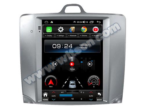 9.7'' Tesla Vertical Screen For Ford Focus 2 3 Mk2 Mk3 2004-2011 Android Car Multimedia Player