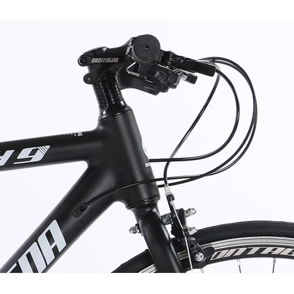 GOMID Alloy Road Custom Bicycle 700c Hybrid Road Bike With Simulated Carbon Fiber Frame