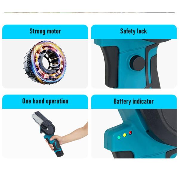 21В инструмент для резки древесины электрическая бензопила 3' мини перезаряжаемая портативная батарея беспроводная