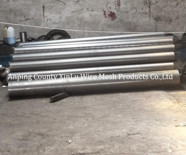Wedge Wire Wrapped Screens Stainless Steel Water Well Pipe 76 - 500mm Diameter