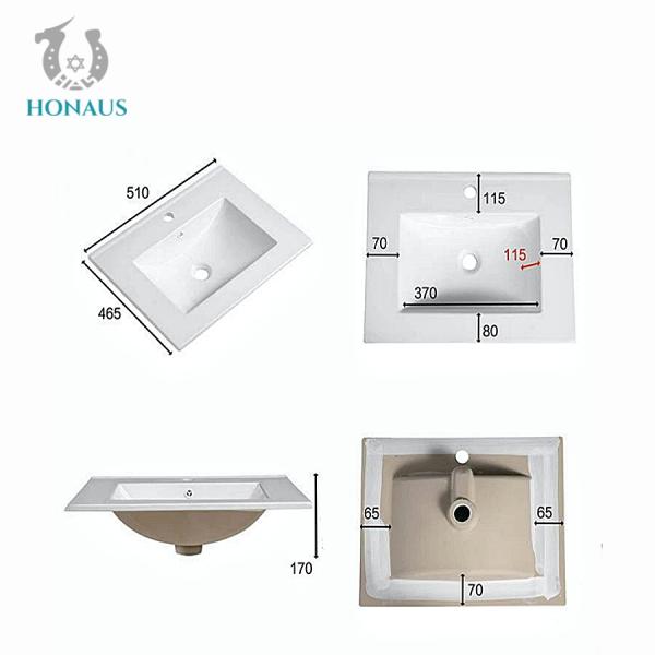 Nordic Minimalist Bathroom Inset Basin Sleek Functional 610*465*170mm