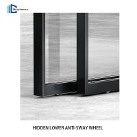 Porte coulissante en aluminium de haute qualité imperméable à l'eau avec matériel haut de gamme