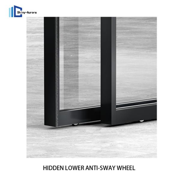 Sleek Aluminium Sliding Doors 2mm Horizontal Opening Frame Sliding Glass Door