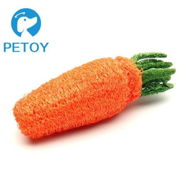 Cute Carrot Loofah Durable Pet Toys / Bright Color Big Dog Rope Toys