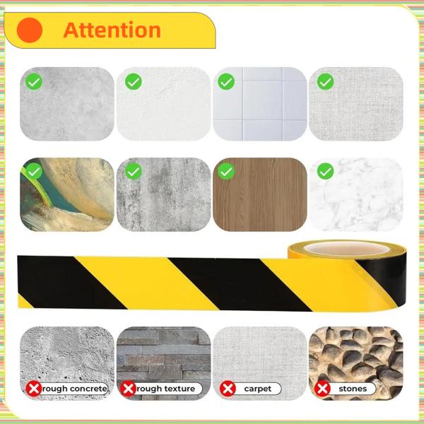 Non Adhesive PVC Yellow Warning Protection Caution Danger Barricade Tape For Security