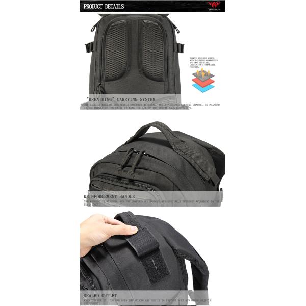 Black Outdoor Adventure Backpack For Leisure Climbing / Hydration Camping