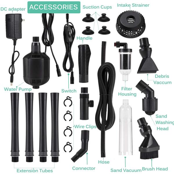 12V DC Aquarium Gravel Cleaner