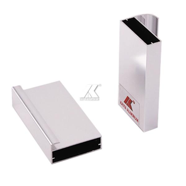 6063 T5 Anodized Extruded Furniture Aluminium Profile For Cabinet Glass Door Handle