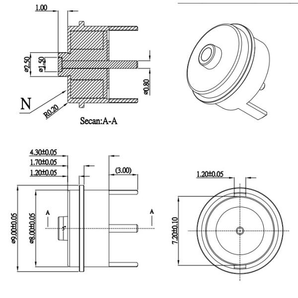 Connecteur de câble mâle et femelle à broches pogo magnétiques CC pour feu de vélo