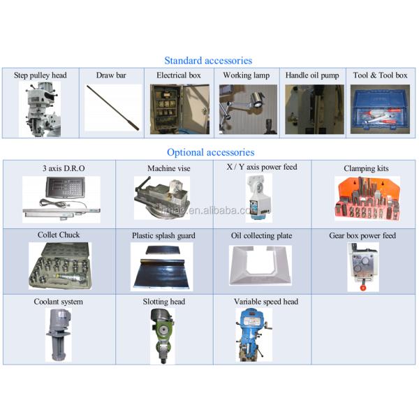 3.75kW Spindle Motor Power Vertical Turret Miller Swivel Head Milling Machine for Your