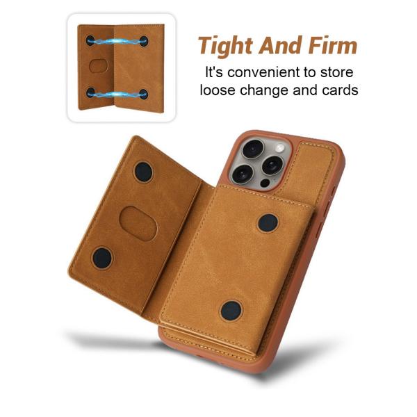 OEM / ODM PU Leather Flip Case Embossed Logo Magsafe Flip Case For IPhone 16 15