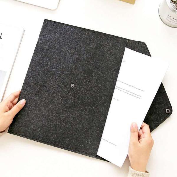 File Folders- Felt Folder Expanding File Folder Paper Envelope A4 Folders With Lanyard Felt file bag simple office data file bag storage bag storage bag student stationery bag folder
