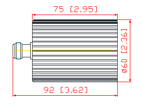 Алюминий снаружи -120dBc N Женская RF фиктивная нагрузка
