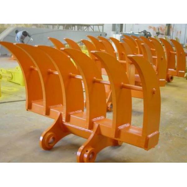 Wear Resistant Steel Excavator Brush Rake Size Customized Excavator Root Rake