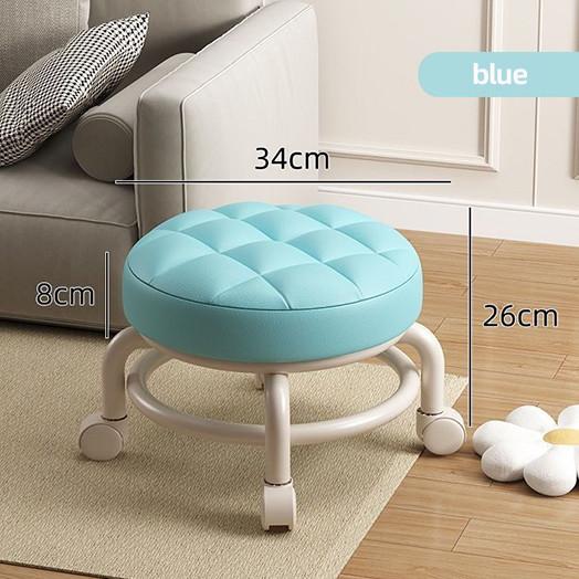 Anti Slip Round Low Stool Floor Protection Multiple Color Double Layer Thickened