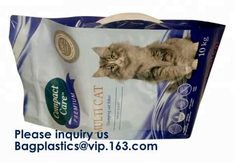 Food Grade Custom Printed 10 Kg Plastic Rice Bag With Handle,5kg 10kg Rice/Wheat Flour/Grain Vacuum Packaging Bag With H