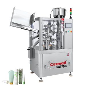 Lotion Cream Toothpaste Soft Tube Filling Sealing Machine with Automatic Tube Feeder
