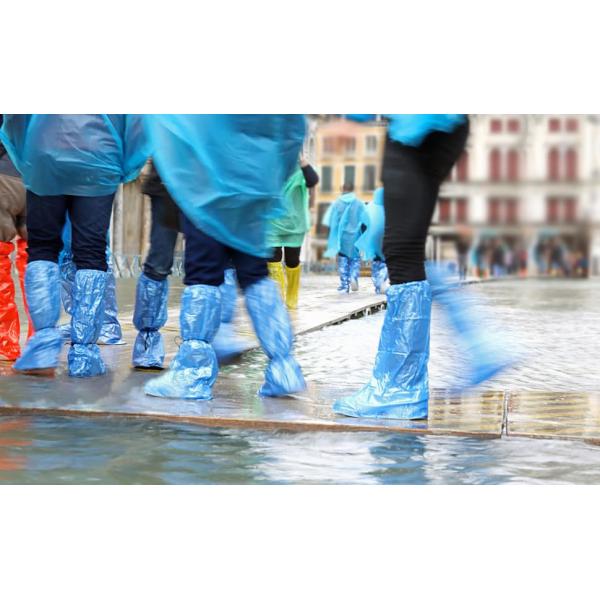 Boot And Shoe Covers 19 Inch Tall Extra Large Durable Water/Skid Resistant Long Shoe Cover Clear Waterproof Anti-Slip