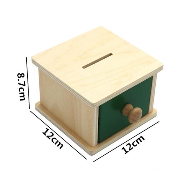 o bebê de madeira sensorial de 12cm Montessori brinca o Beechwood colorido caixa da gaveta de Montessori