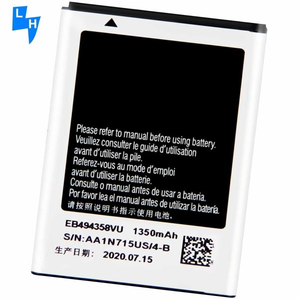 Bateria preta direta para Samsung Galaxy Ace S7250D S5670 S5830 S5660 i569 EB494358VU