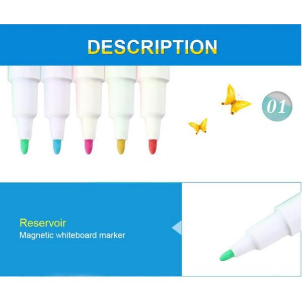 Hot sale Dry Erasable whiteboard marker pen with brush, hot sale refillable whiteboard markers
