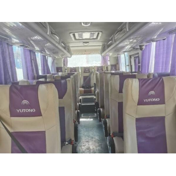 Second Hand Youtong Coach Bus ZK6808 Left Hand Drive 30 Seats Leaf Spring Use In Africa