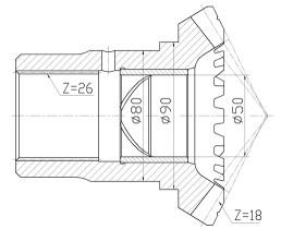 Forging Side / Straight Bevel Gear For Transmission 346 353 1115 Anti - Crossion