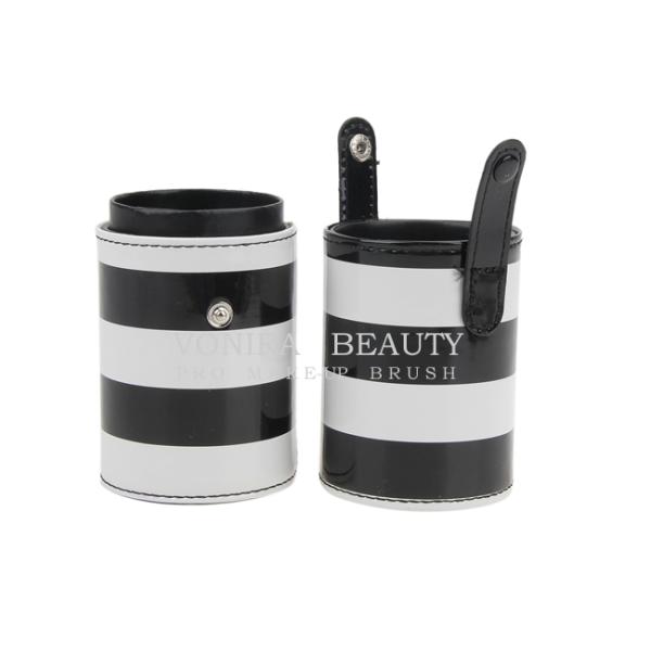 Leather Holder Makeup Brush Bag Travel Jar Cup / Makeup Travel Case
