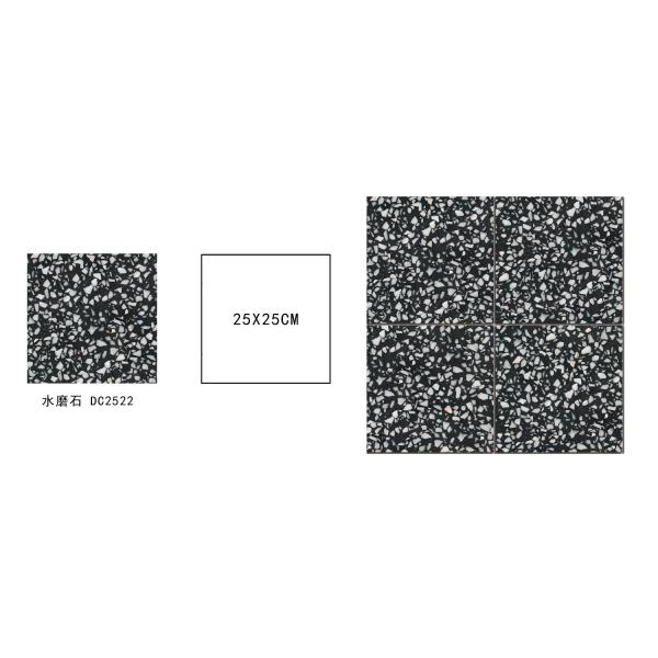 Carreaux de mur noirs durables de 250x250 mm pour le salon et le sol en céramique à 6% pour la décoration