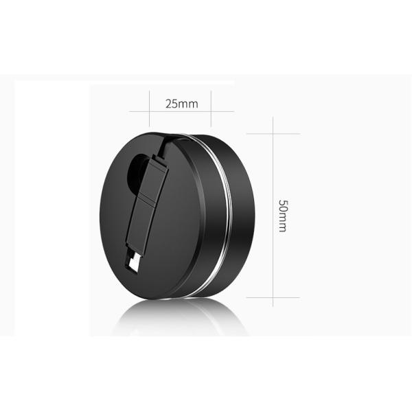 2 in 1 Fast Charging USB Data Cable for iPhoneX 6 7plus and Android rounded Retractable Micro USB Cable