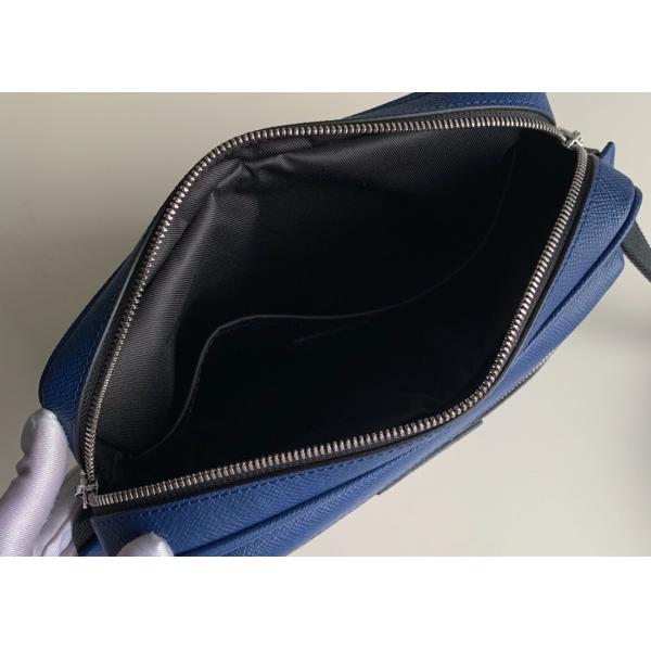 Black Square Taiga Leather Message Luxury Cross Body Bag Single Shoulder