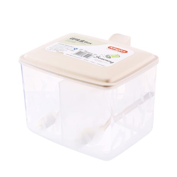 Salt Chicken Essence 2 Compartment Kitchen Seasoning Box With Spoon