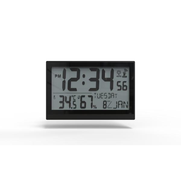 Function In-Out Temperature and Humidity RC Alarm Clock with LUMINOVA