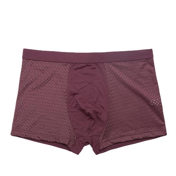 Crotch Mens Boxer Briefs Bamboo Fiber U Shape Breathable Quick Dry Underwear