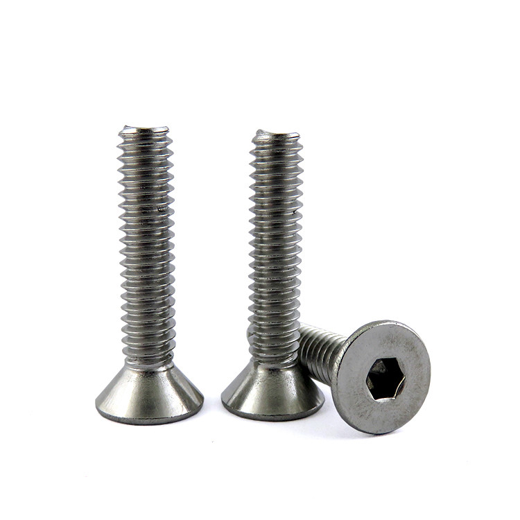 Цинк-флейка покрытая отделка DIN7991 304 из нержавеющей стали Countersunk Head Allen Key Flat Hex Socket Screw