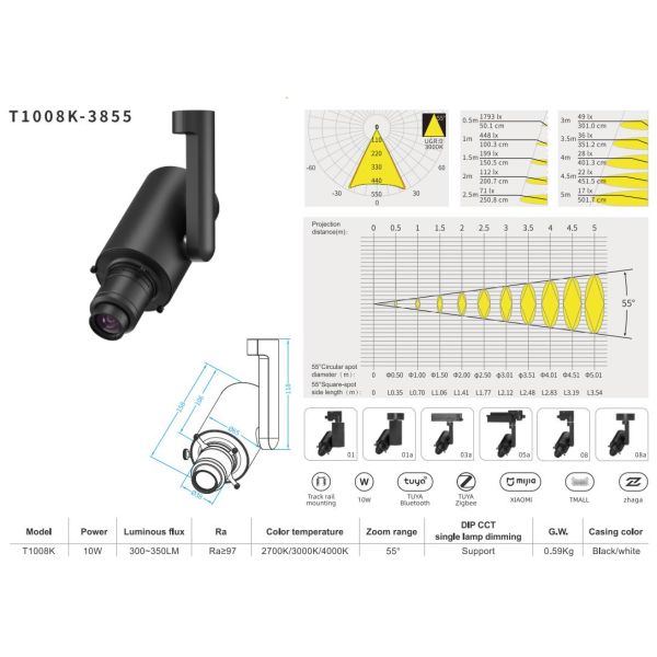 Factory Price Gobo Projection Indoor Spotlight Commercial Exhibition Lighting LED Magnetic Shapeable Track Light