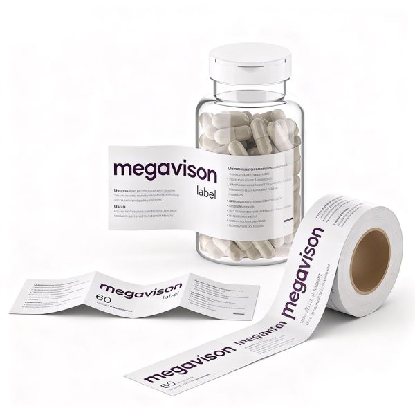 Custom Hologram Tear Resistant 2ml 3ml 10mL Vial Bottle Packaging Labels White