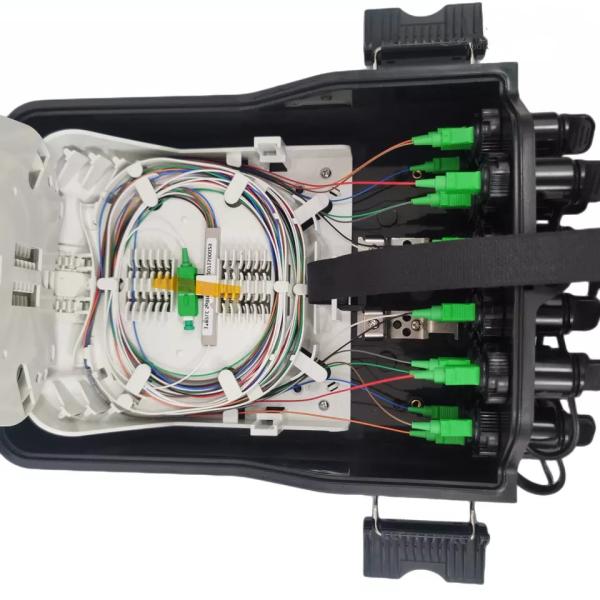 Caixa de terminal de fibra de 16 portas FTTH pré-carregada com Huawei Mini SC Connector IP68 à prova d'água