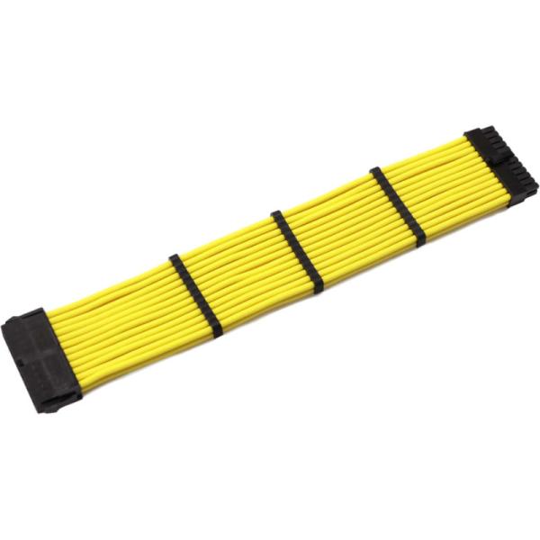 24Pin Braided Sleeved Extension Cord  Power Cords  Female Power Supply Extension Cable Cotton Cable 18AWG 300mm