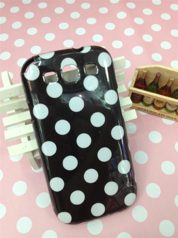 Polka Dot Cute Samsung Galaxy S3 Hard Shell Case With PU Material