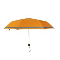Parapluie en bois de poignée de pliage ouvert manuel avec la tuyauterie réfléchie
