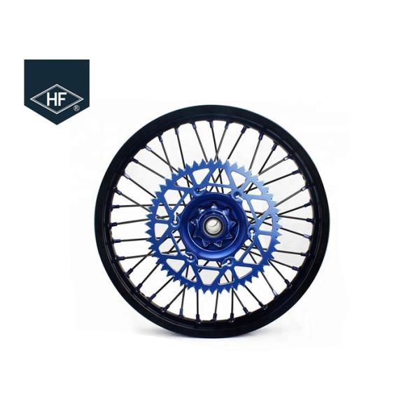 18 Inch CNC Aluminium Aftermarket Motorcycle Wheels , Black Motorcycle Rims With Hub