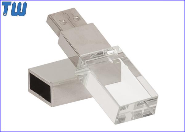 Vivid 3D Laser Logo inside Crystal 8GB USB Flash Memory Metal UDP Chip Body