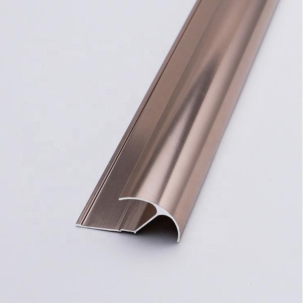 6mm Aluminium Brushed Chrome Tile Trim Electrophoresis