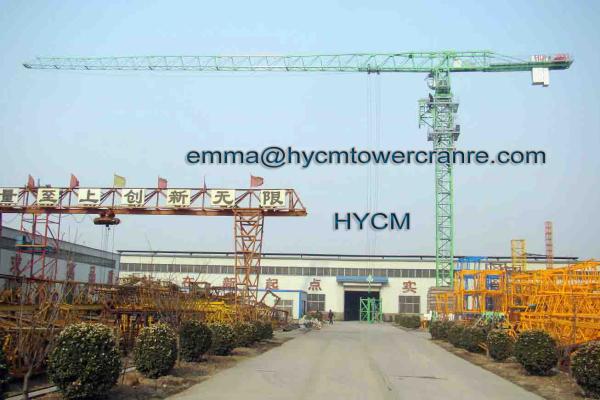 Faucet 10t Tower Crane Flat Top Type 60m Arm Working Jib With Russia Certificate