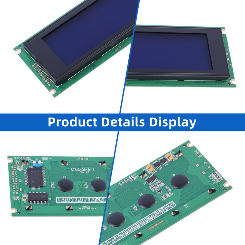 Blue Film LCM24064B-3 LCD Module Refueling Machine Equipment LCD Controller UC6963 Warranty For Three Years