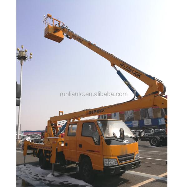 10M 20-22M Faw High Altitude Operation Truck , Truck Mounted Aerial Platforms 100km/h