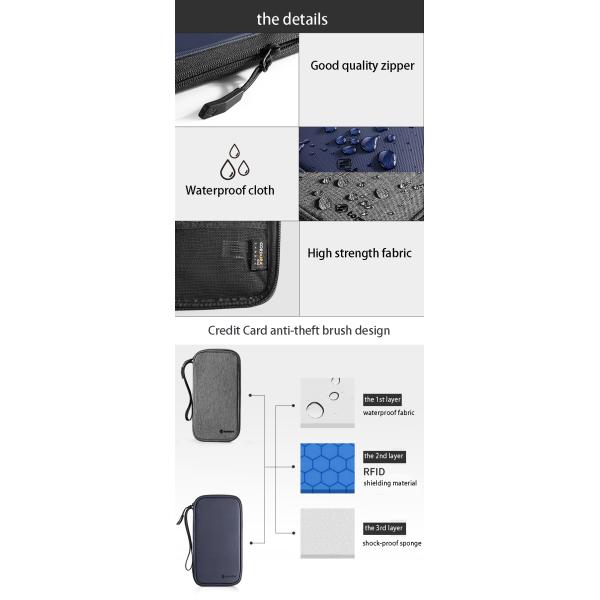 Passport holder ticket large capacity card collection protective cover wallet anti-theft brush identification bags