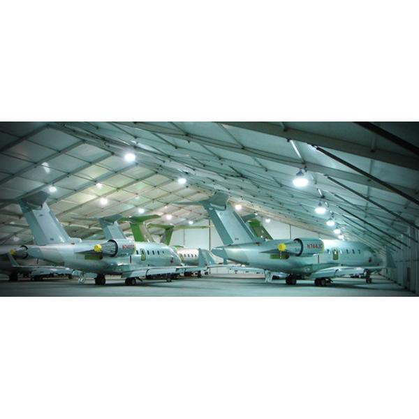 30m Clear Span Aircraft Hangar Tent Movable Aluminum White PVC Cover For Military